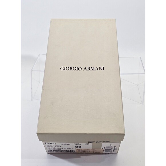 LM Women's 38 Giorgio Armani Braided Pointed Toe Satin Pumps High Heel Shoes Y2k - Picture 12 of 13